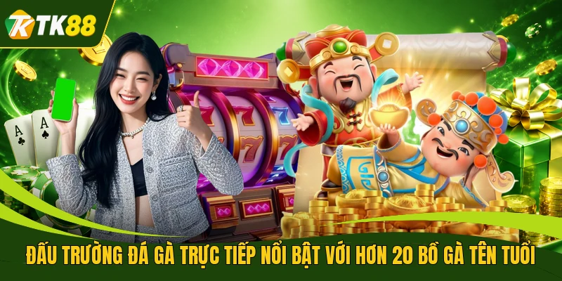 Đấu trường đá gà trực tiếp nổi bật với hơn 20 bồ gà tên tuổi